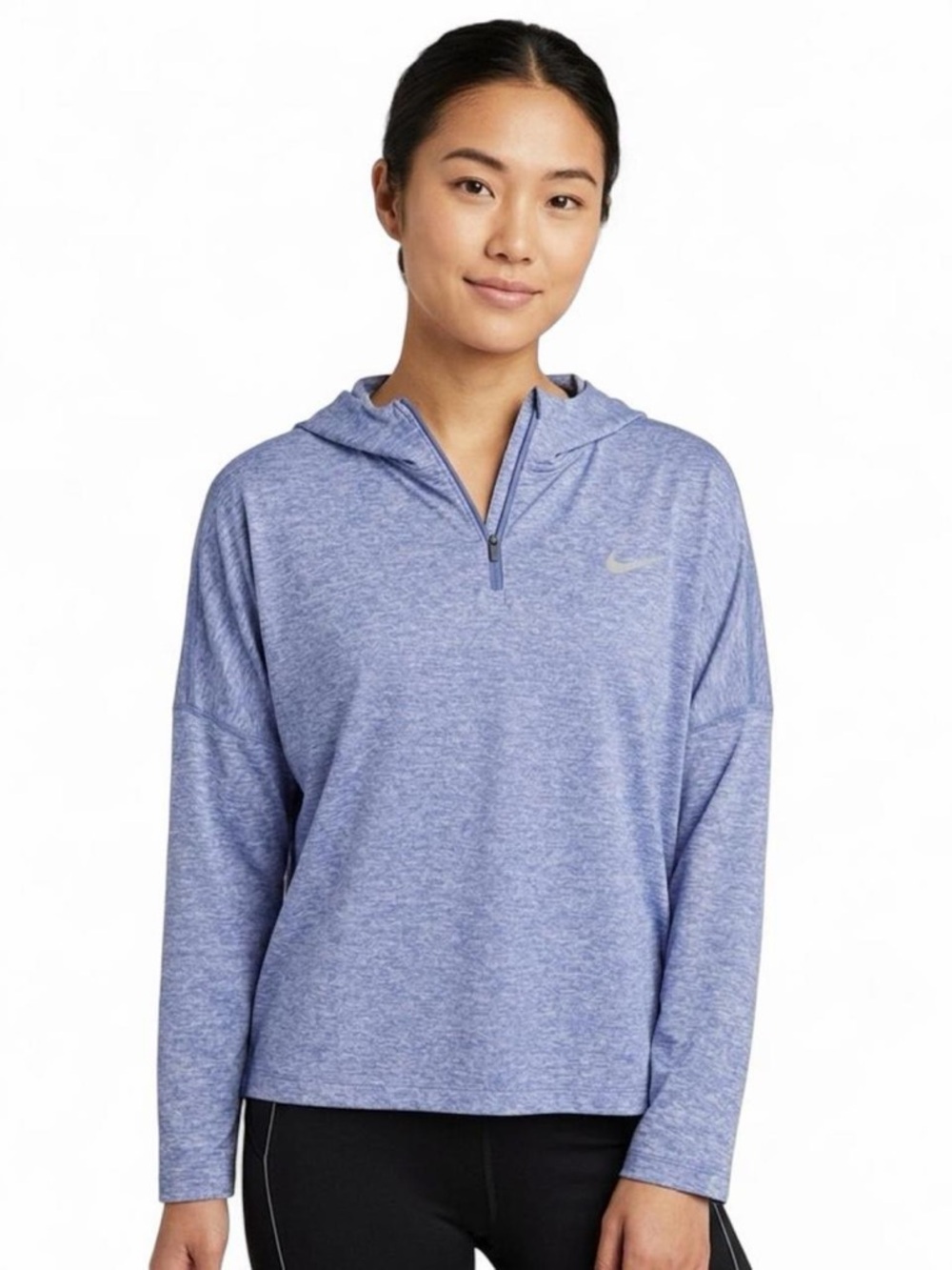 Nike Light Blue Heather Half-Zip Hooded Pullover